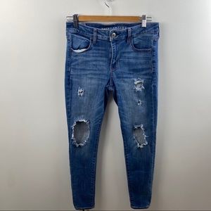 American Eagle Ripped Distressed Jeggings